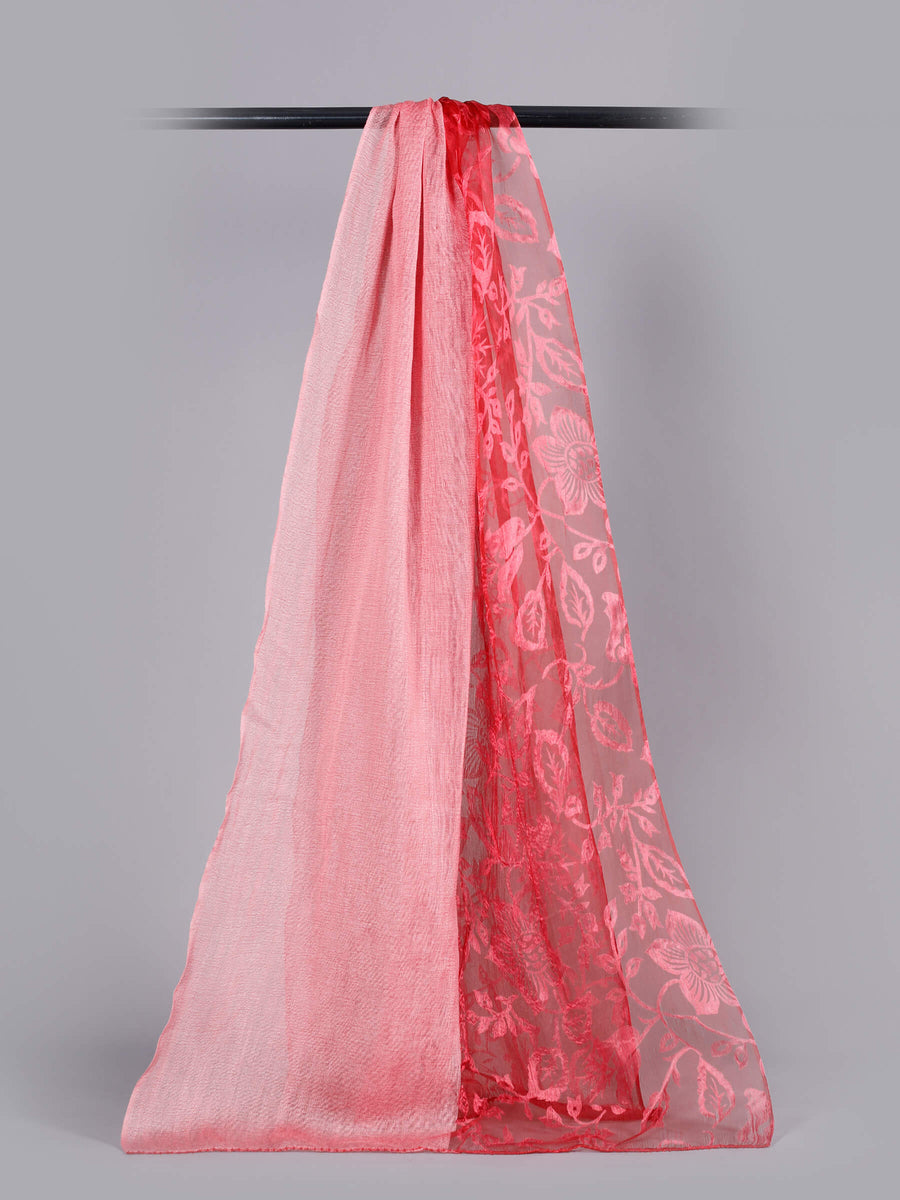 Grace Printed Designer Silk Blended Scarf Red for Women - Welkin Scarves