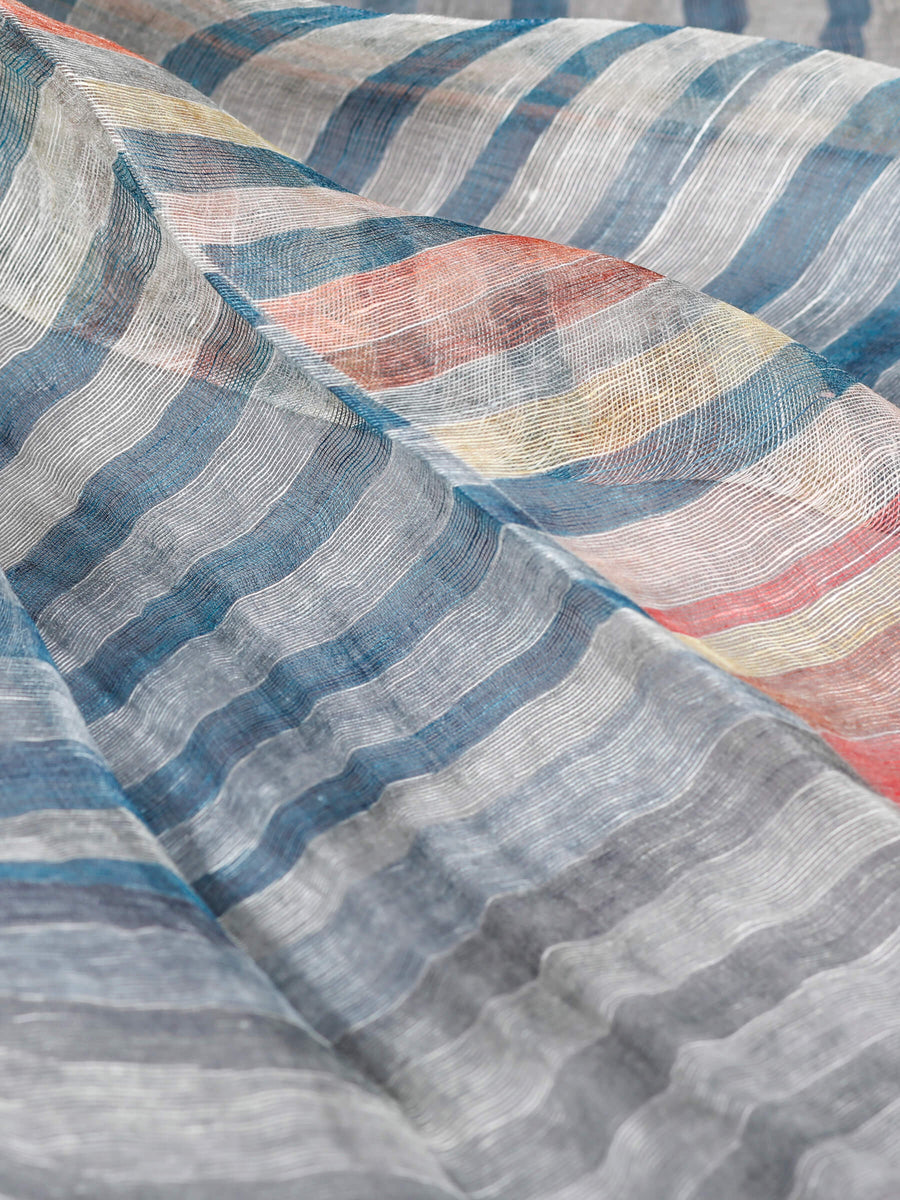 Vera Handpainted Silk and Lined Neck Scarf Multi Color for Women - Welkin Scarves